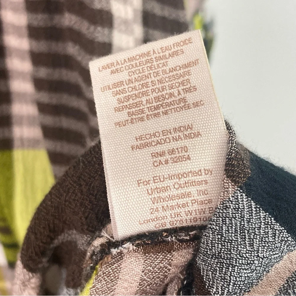 Free People Falling Stars Plaid Mini Dress XS